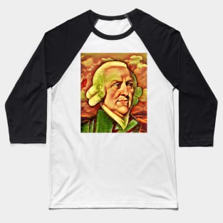 Adam Smith Snow Portrait | Adam Smith Artwork 15 Baseball T-Shirt